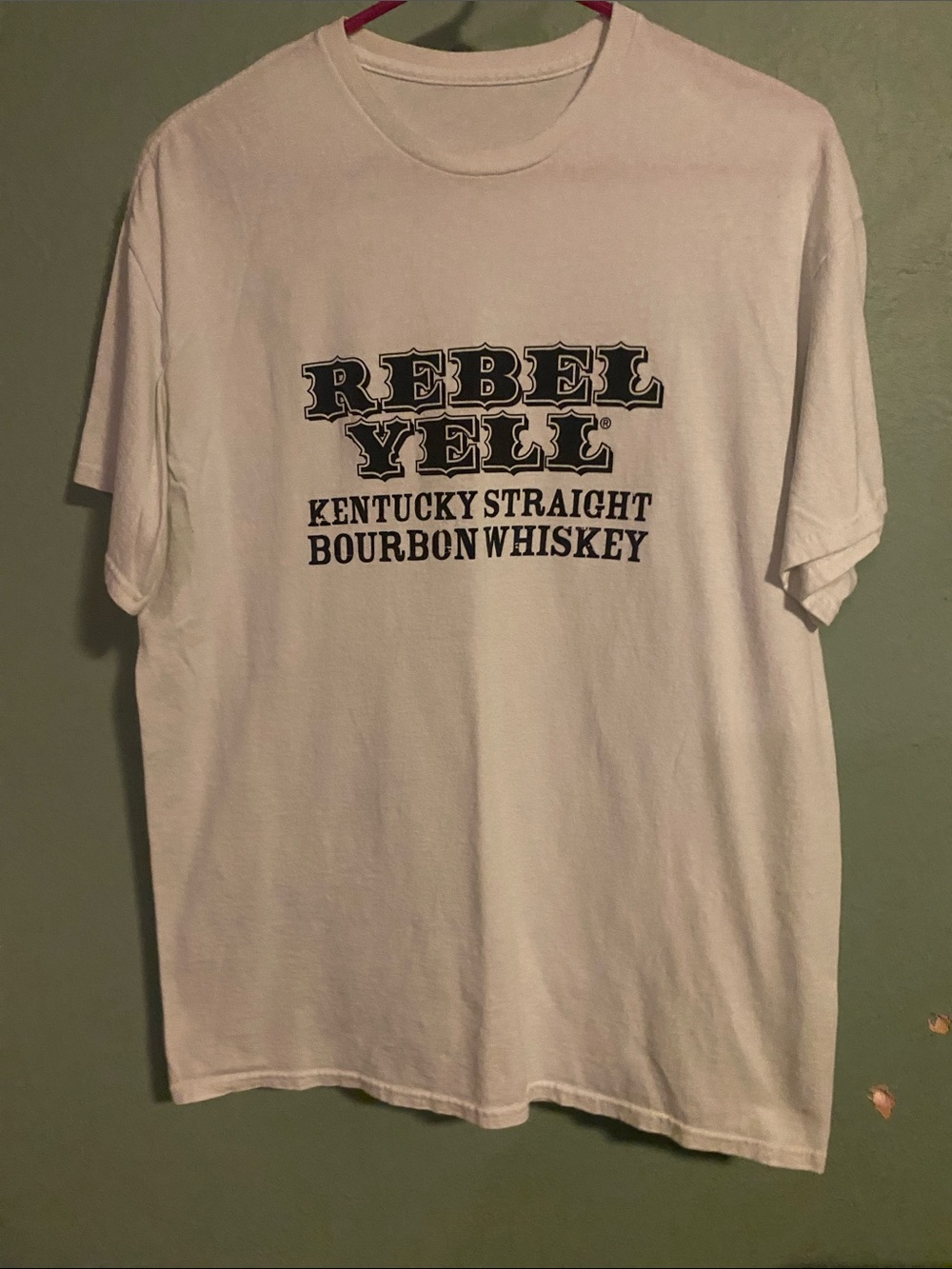 Rebel Yell White Tee with Black Logo